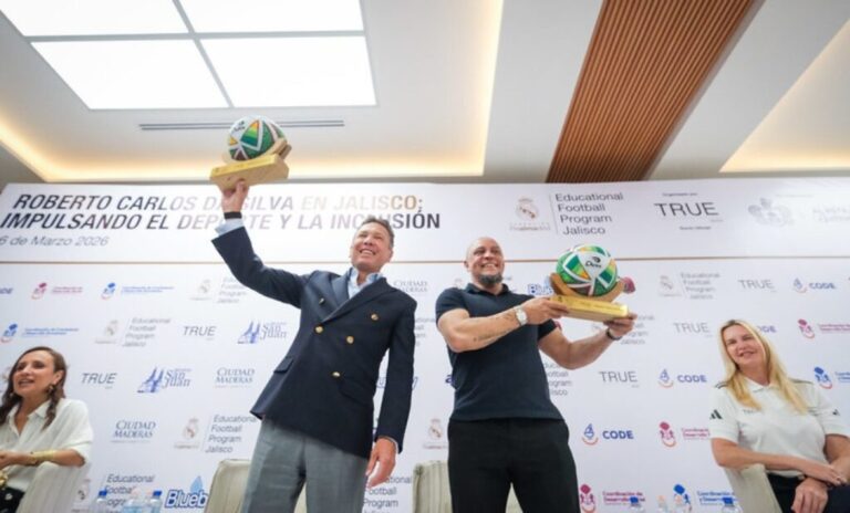 Realizan en Jalisco convivencia del ex futbolista Roberto Carlos da Silva con niños de la Fundación Real Madrid
