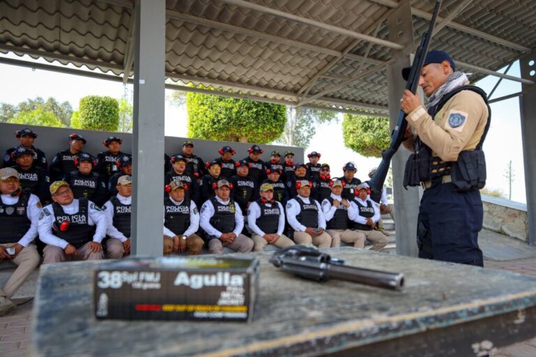 Policía Auxiliar de Puebla refuerza habilidades operativas en prácticas de tiro