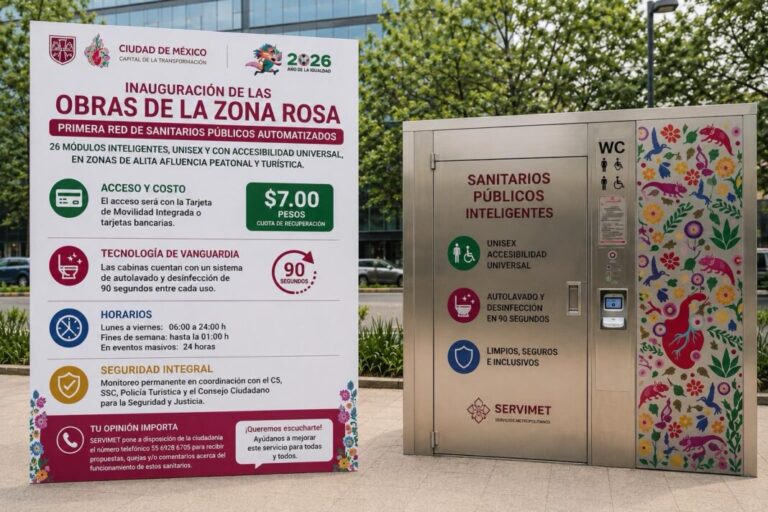 Lanzan en la CDMX la pimera red de sanitarios públicos automatizados
