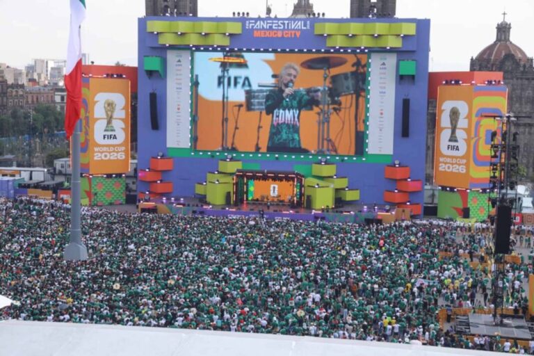 Medio millón de personas en los eventos dela Ciudad de México, con motivo de la inauguración de la Copa Mundial